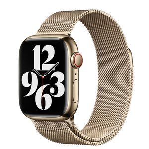 LIKE NEW Apple Watch Series 6 Gold Milanese Loop 41mm Face